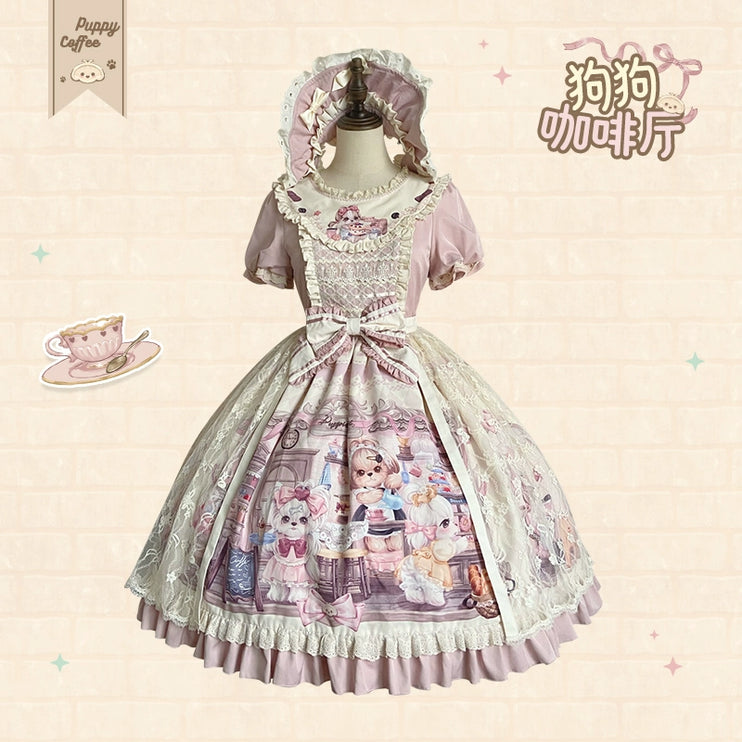 Pastel Paradise: Adorable Character Lolita OP - Multiple Colors Available