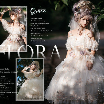 S-XXL Flora Flower Goddess JSK Elegant Lolita Dress