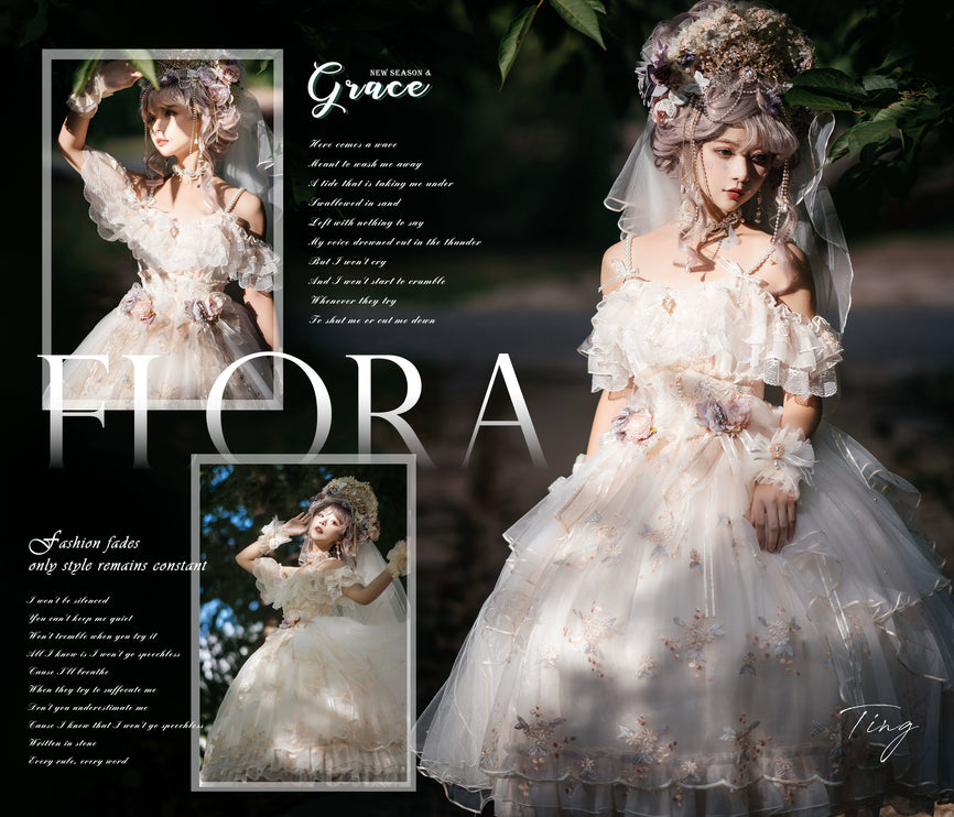 S-XXL Flora Flower Goddess JSK Elegant Lolita Dress