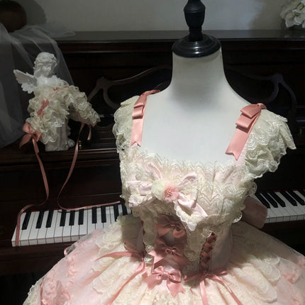 Sweet Lolita Delight: Pink and White Layered Dream Dress