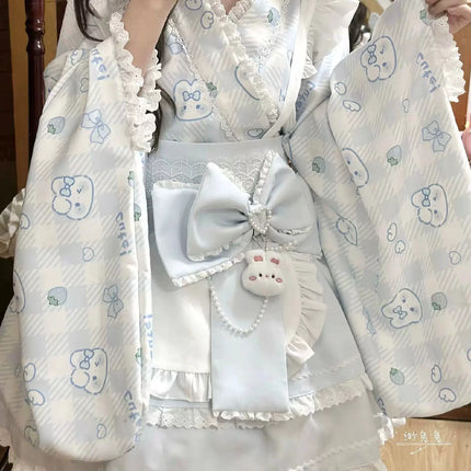 Colorful Fairy Tale Lolita Dress with Embroidery Details and Ruffled Skirt