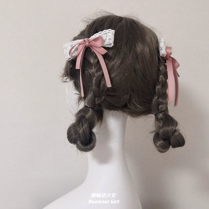 Cute Twin Ponytail Hair Accessory Butterfly Bow Streamer Hair Clips Lolita Sweet Girl Hair Ties