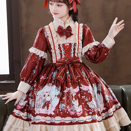 Japanese Style Girls' Lolita Dress - Big Kids Birthday Princess Dress Set, New Autumn Collection