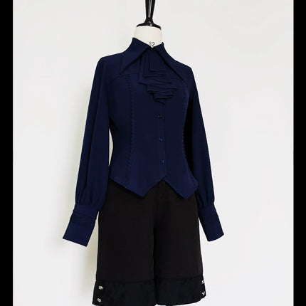 Princess Chronicles Ouji Sleeve Shirt Gothic Tailored Elegant Mutton Leg Top