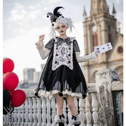 Lolita Delight: Exquisite Black & Red Dresses with Whimsical Patterns and Charming Details