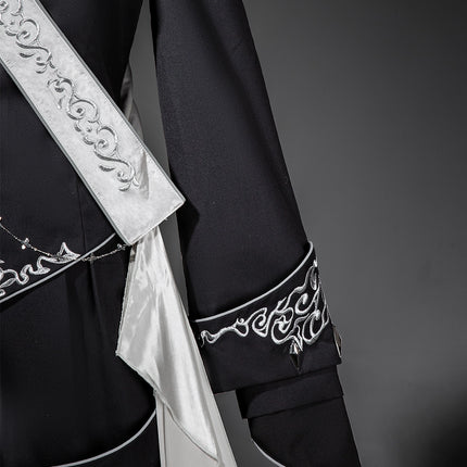 Vintage Dark Gothic Prince-style Suit with Suspenders and Shorts — Dashing and Handsome