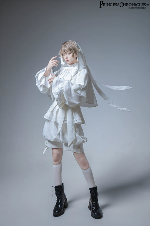 XS-2XL Vintage Prince Cape Coat with Bunny Ears Lolita Gown