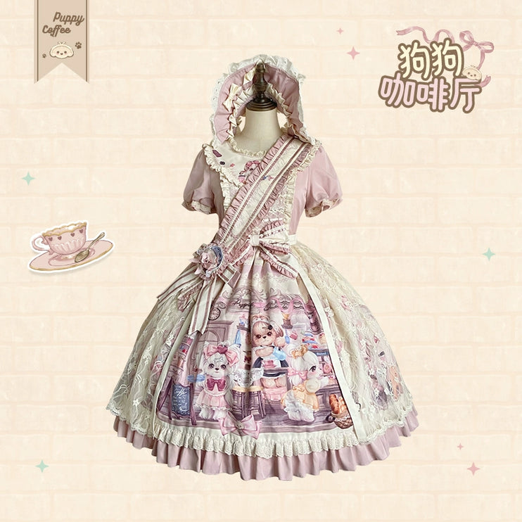 Pastel Paradise: Adorable Character Lolita OP - Multiple Colors Available