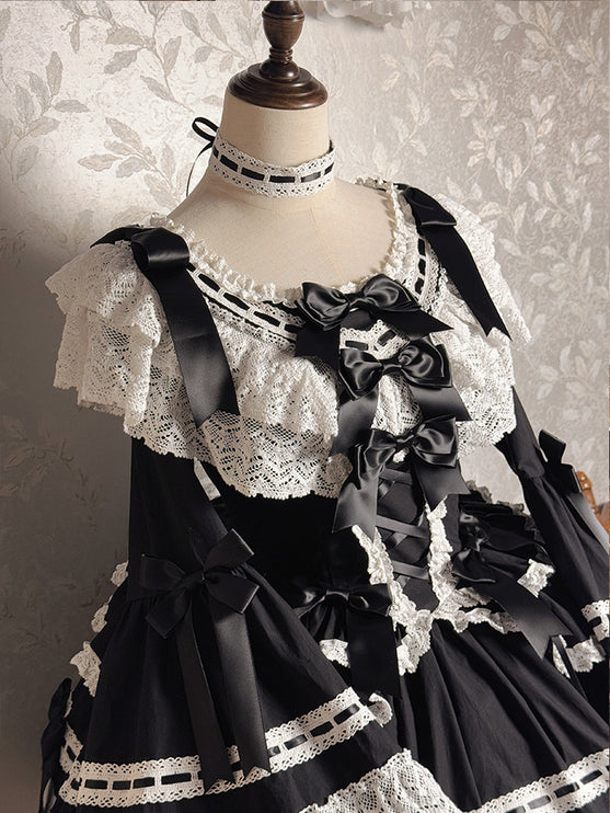 Vintage Charm Lace Lolita OP Dress