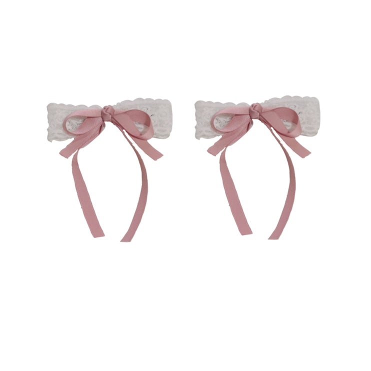 Cute Twin Ponytail Hair Accessory Butterfly Bow Streamer Hair Clips Lolita Sweet Girl Hair Ties