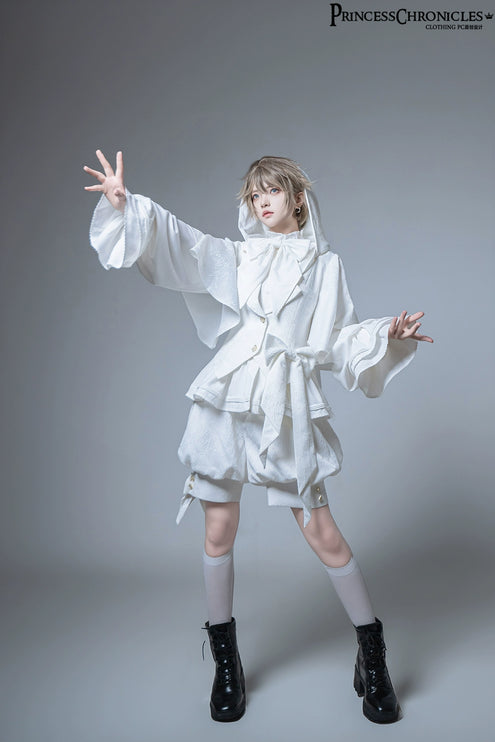 XS-2XL Vintage Prince Cape Coat with Bunny Ears Lolita Gown