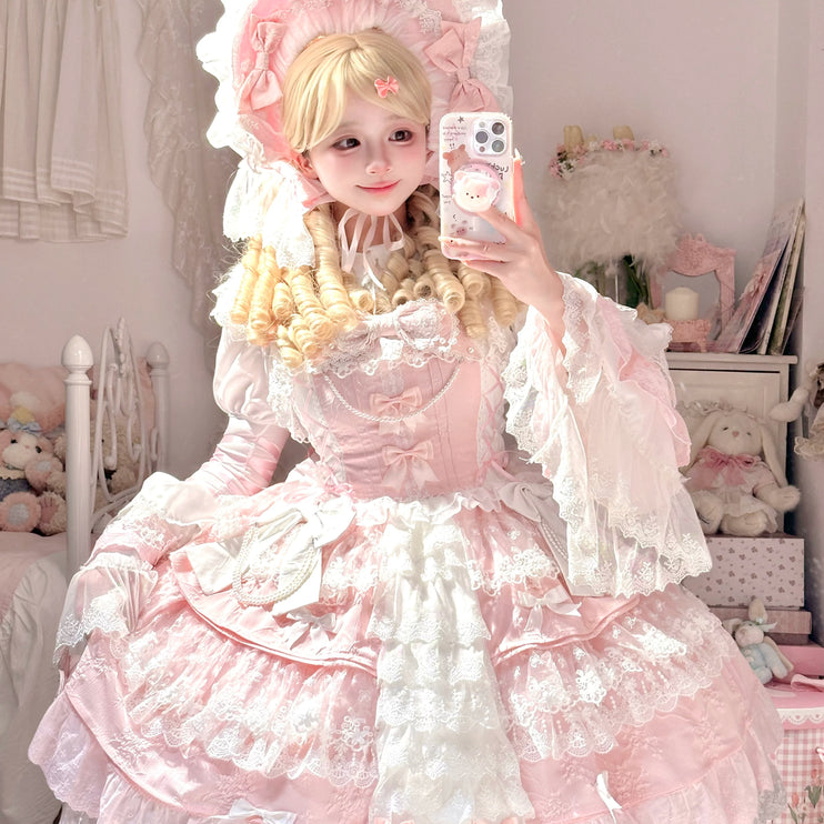 Enchanting Lolita Dress with Delicate Lace: A Whimsical Fairy - Tale Dream