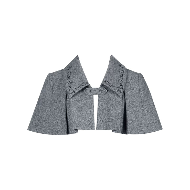 Two - piece Lolita dresses with capes, ruffled tiers and cute bowknots for a charming look