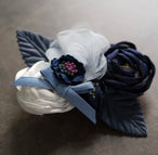 Blue Small Floral Trim Jacket