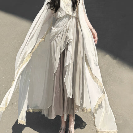 Judgment Angel Original Lolita Design Dress - Greek Goddess Style Ethereal Cape Long Dress