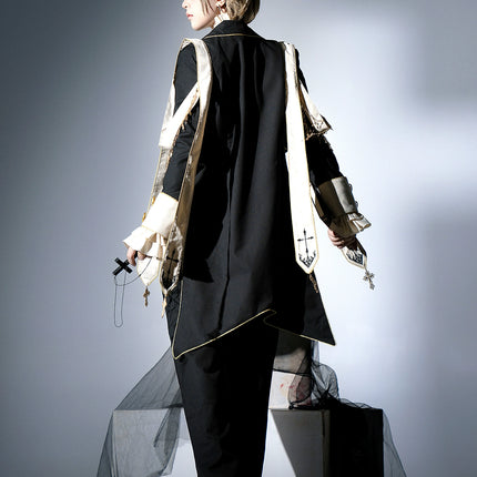 Priest Lolita long-sleeved coat, shirt, and pants — Ouji (prince-style), knight-inspired outfit