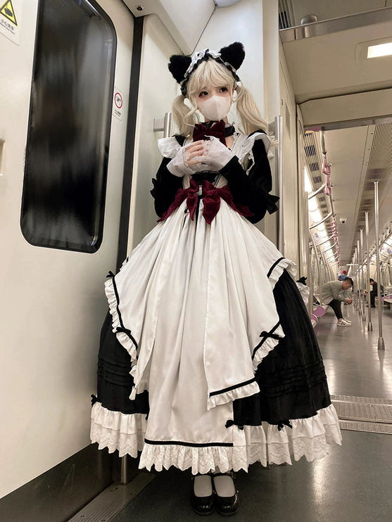 French coffee break lolita heavy industry skirt new year suit dress cute lolita dress worship cos