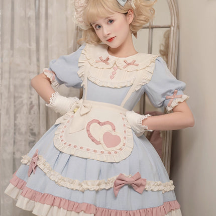 Lolita Cute Sweet Maid-Inspired Puff Short Sleeve Princess OP Lolita Dress