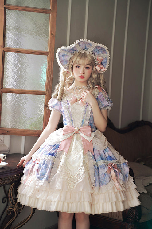 Lolita Enchanted Garden Lace Ruffled OP Dress