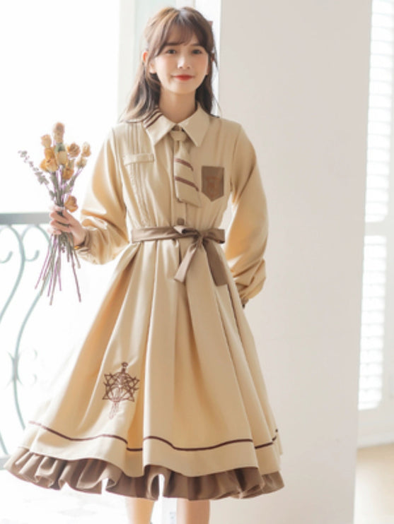 French Retro Lolita JK Dress Vintage Dress Cloak Suit