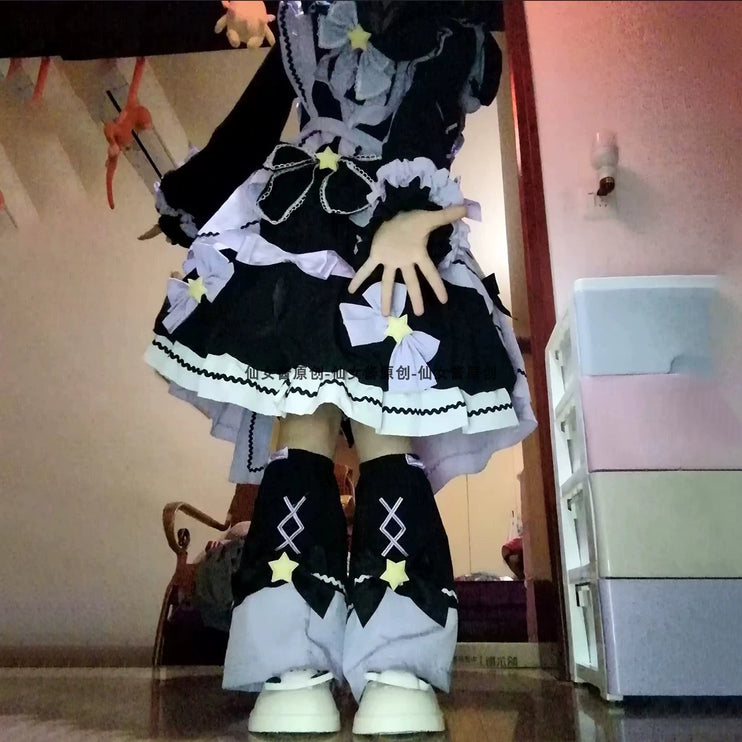 Kuromi Witch Lolita Dress - Dark Gothic Halloween Long Sleeve OP