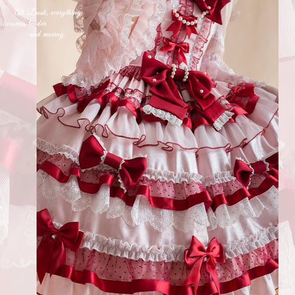Raspberry Ribbon Vintage JSK - Original Lolita Dress