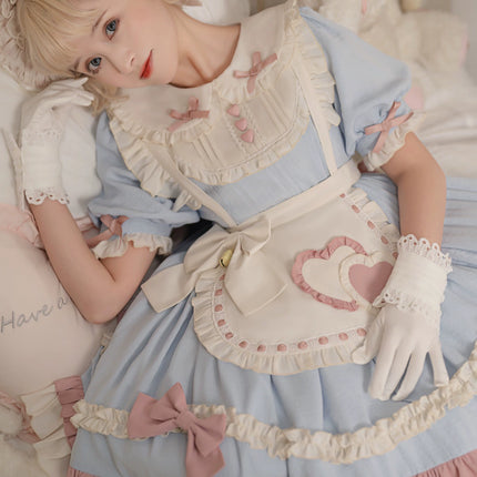 Lolita Cute Sweet Maid-Inspired Puff Short Sleeve Princess OP Lolita Dress