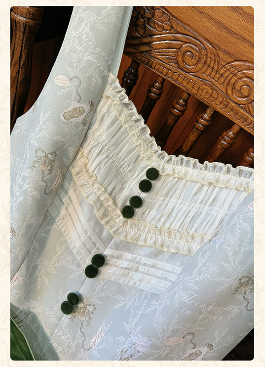 Elegant Floral Lolita JSK with Sash - Vintage Charm for Everyday and Special Occasions