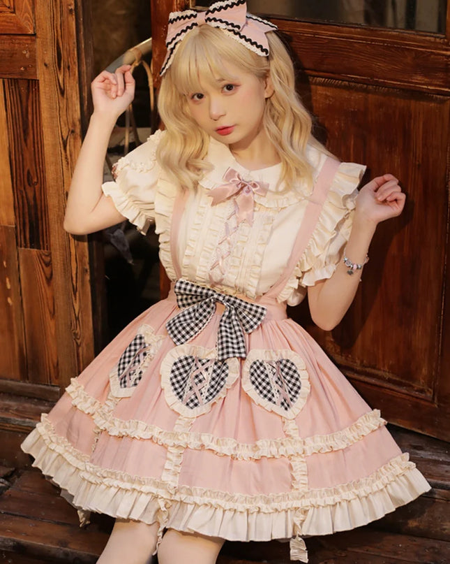 Dorothy Lolita Dress Everyday Cute Skirt Blouse Lolita SK Suspenders Dress