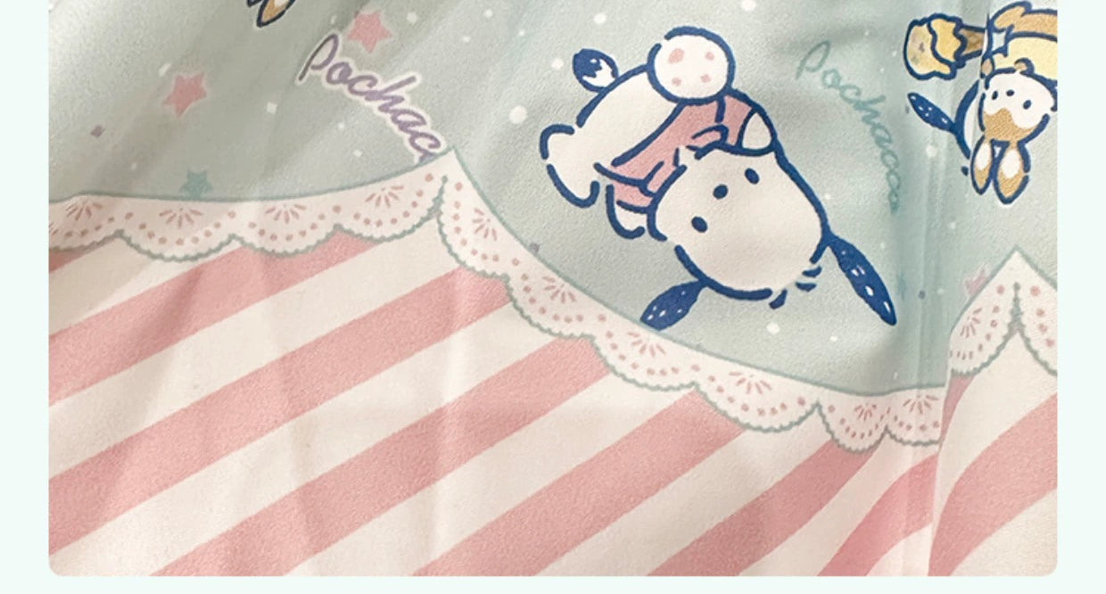 Sanrio Super Cute Sweet JSK Lolita Dress with Striped Trim & Bow