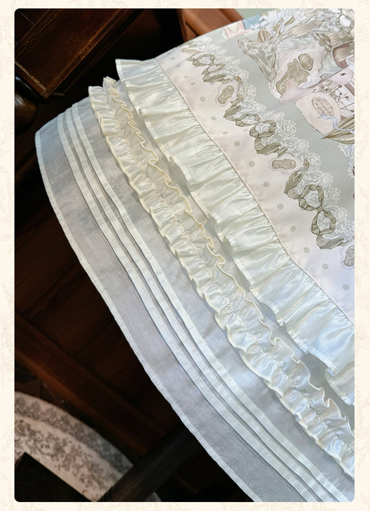 Elegant Floral Lolita JSK with Sash - Vintage Charm for Everyday and Special Occasions