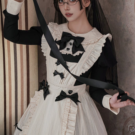 [Pre- order]Hawthorn Berry Classic Apron OP Dress Elegant Maid Lolita Dress