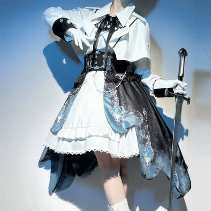 Indigo Lord Lolita — British Academy Style Lolita Dress | Military Lolita & Knight-style Skirt Set