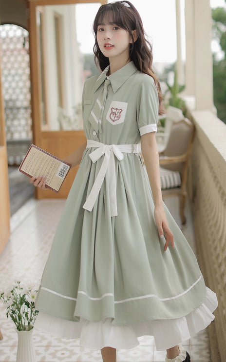 French Retro Lolita JK Dress Vintage Dress Cloak Suit