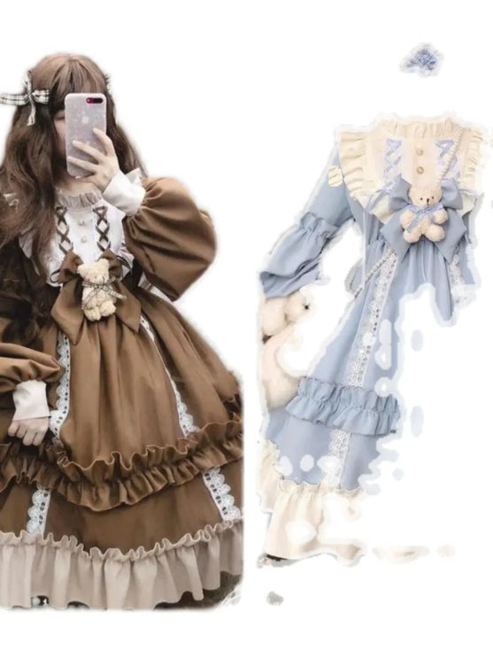L-5XL Plus Size Fairy Tale Lolita Princess Dress - Loose Fit and Slimming, Fits up to 300 lbs