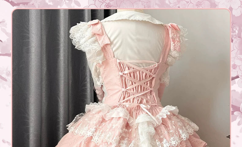 Enchanting Lolita Dress with Delicate Lace: A Whimsical Fairy - Tale Dream