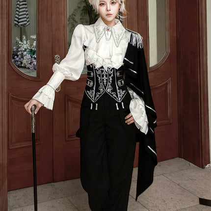 Lolita Prince-style Genderless Outfit | Cool and Stylish 2D Fantasy-Style Custom Shirt Suit