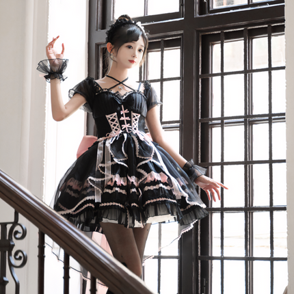 [Muti-Colors-Available] Pre-Order Full payment Glassy Fantasy Bubble sleeve Lolita Dress Full Payment