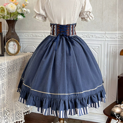 Whispers of Time in a Lolita Skirt: Steampunk Embroidery, Vintage Aesthetic