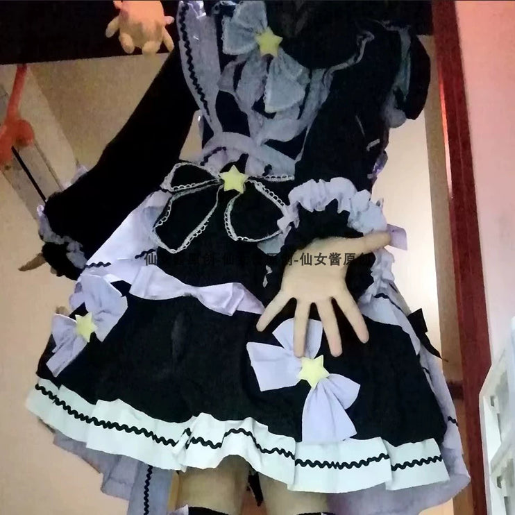 Kuromi Witch Lolita Dress - Dark Gothic Halloween Long Sleeve OP