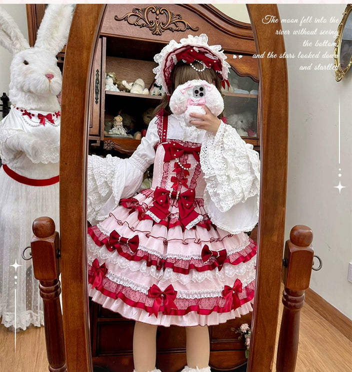 Raspberry Ribbon Vintage JSK - Original Lolita Dress