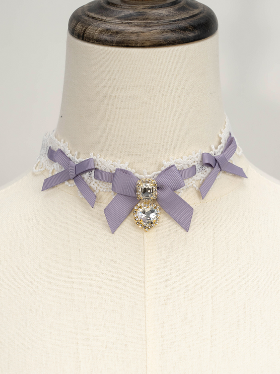 Edgy Punk Style Elaborate Double-Layer Necklace with Pearls and Gemstone Choker Lolita Collarbone Chain