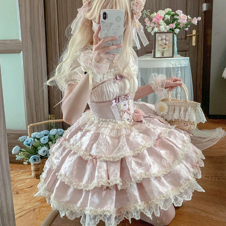 Ballet Courtesy lolita Ballet Style Doll Sling Daily Dress JSK