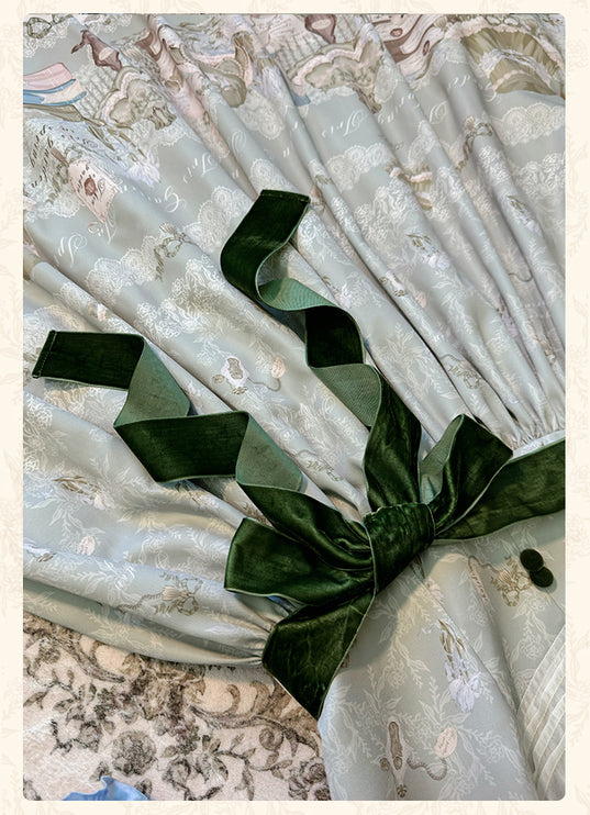 Elegant Floral Lolita JSK with Sash - Vintage Charm for Everyday and Special Occasions