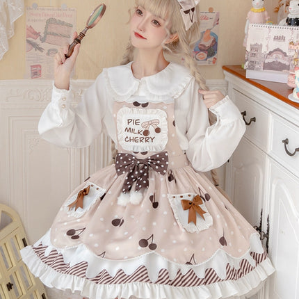 Cherry Delight Lolita JSK - Sweet Dessert-Inspired Princess Dress with Playful Bow Accents