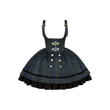 Twin - Set Lolita Dresses with Plaid Pattern and Sweet Bowknots, Ideal for Cosplay and Themed Parties