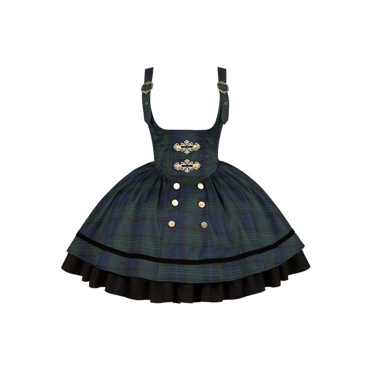 Twin - Set Lolita Dresses with Plaid Pattern and Sweet Bowknots, Ideal for Cosplay and Themed Parties