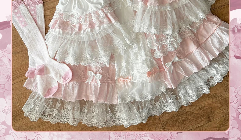 Enchanting Lolita Dress with Delicate Lace: A Whimsical Fairy - Tale Dream