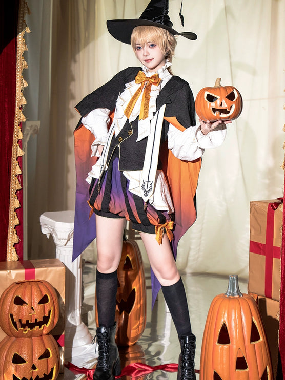 Original Carnival Night Lolita Prince-Style 2D Private Setting Cape + Shorts Performance Daily Set