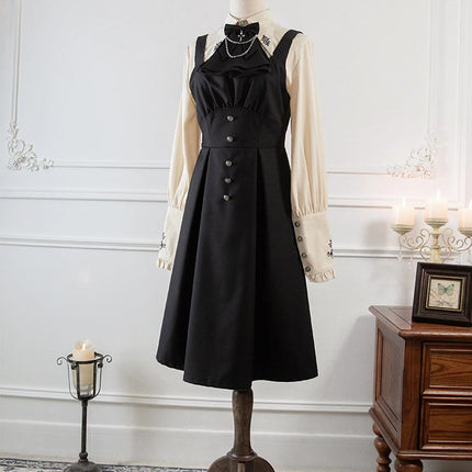 S-XL Original Ouji Dresses Cloak Black Lolita JSK Prince Dress Style